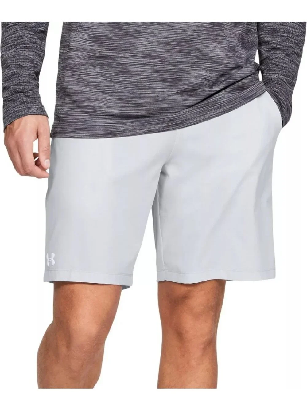 Under Armour Men's UA Vanish Snap Sports Shorts Solid Grey Size M